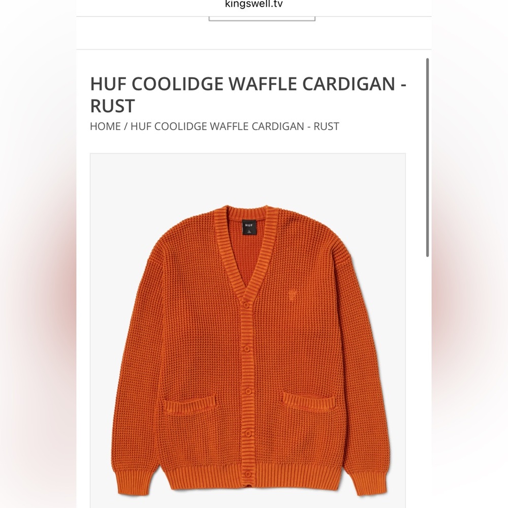 Huf coolidge waffle cardigan